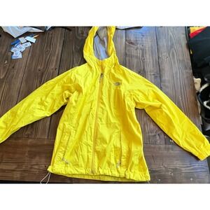The North Face Womens Yellow Resolve 2 Waterproof Hooded Rain Jacket Size Medium